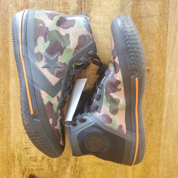 *RARE* Converse All Star Pro BB Camo Sz 6.5 Black / Mandarin 166450C main image 5